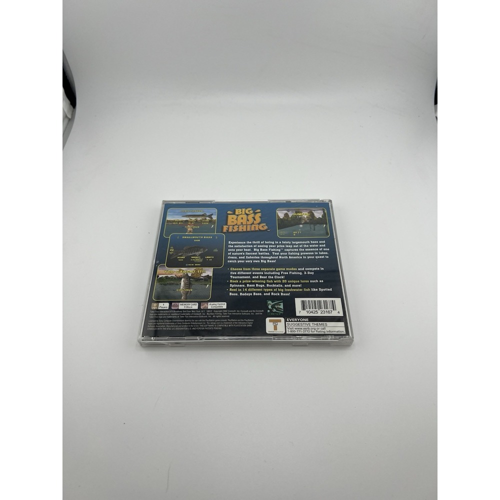 Big Bass Fishing (Sony PlayStation 1,‎ 2002) PS1 CIB Complete with Manual - Picture 2 of 4